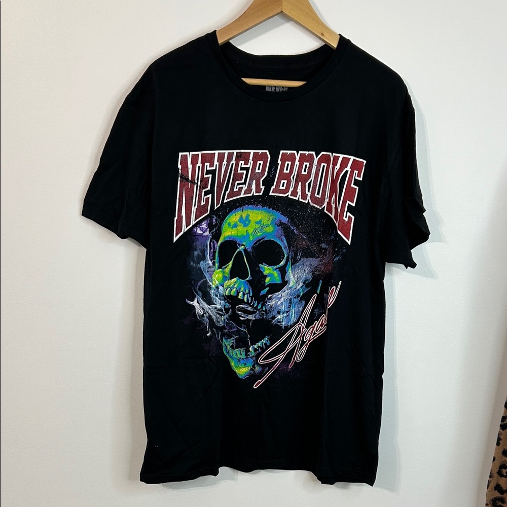 Never Broke Again Skull Graphic Tee – Size XL (New, Opened for Photos)